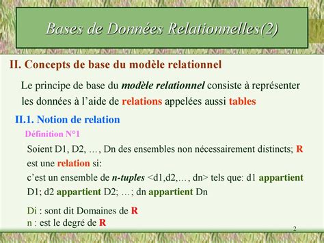 Bases De Données Relationnelles 1 Ppt Télécharger