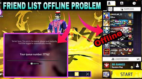 Free Fire Friend List Player Offline Problem 🔴 Free Fire Kyon Open