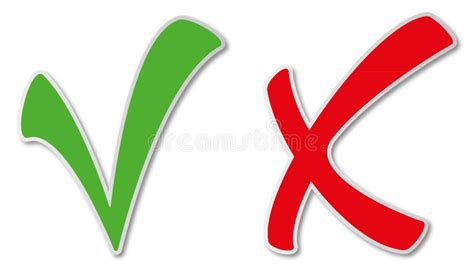 Green Tick And Red Cross Stock Photography - Image: 24229362