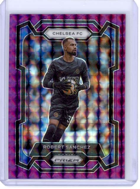 2023 24 Panini Prizm Premier League 196 Robert Sanchez Purple Mosaic