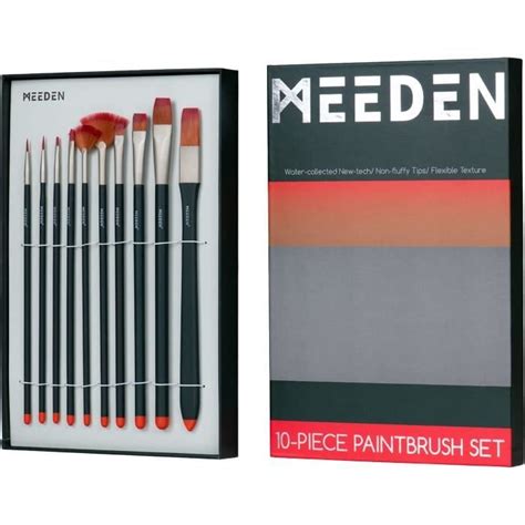 Meeden Lot De Pinceaux De Peinture Acrylique Professionnels Avec