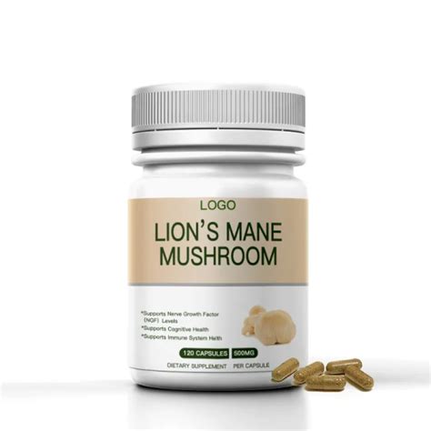 Private Label Organic Lions Mane Mushroom Supplement Capsules China Food Additives Manufacturer