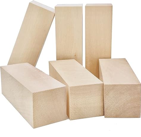 Thiecoc Basswood Carving Blocks Set Pcs X X Cm Basswood For Wood