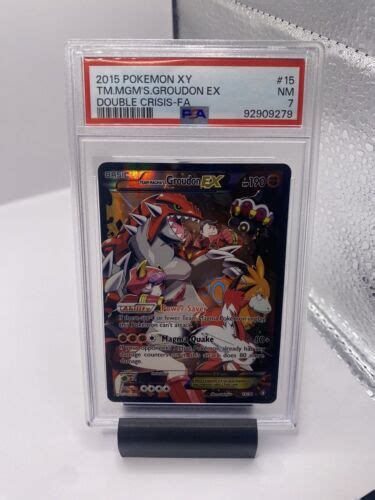 2015 Pokémon Team Magmas Groudon EX Full Art Double Crisis 15 34 PSA 7