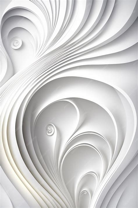 Premium AI Image | White abstract 3d wallpaperxA