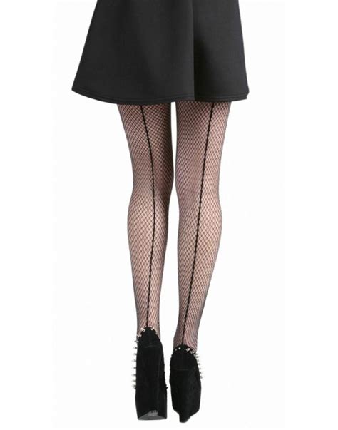 Pamela Mann Vintage Fishnet Tights With Back Seam