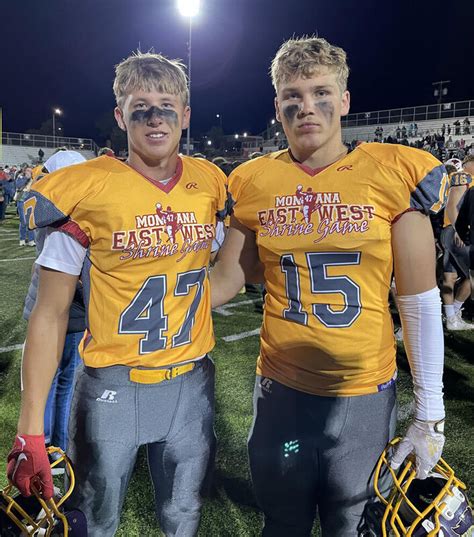 Cline And Strutz Representing Big Sandy At The Shrine Game In Butte