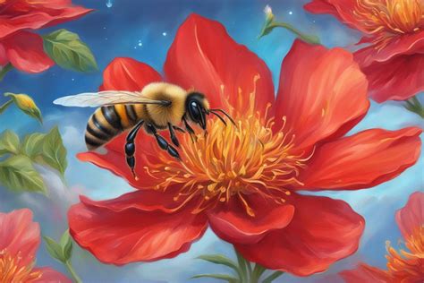 Bee Pollinating A Flower 10 By Zenart07 On Deviantart