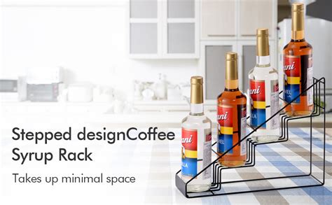 Kimilus Coffee Syrup Rack For Coffee Bar Accessories Fits