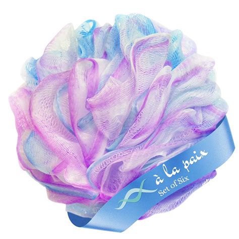 Buy Loofah Bath Sponge 50g Set Of 6 Pastel Colors By À La Paix Soft