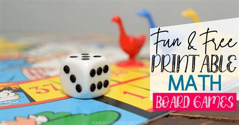 Free Fun Printable Math Board Games For Elementary Kids