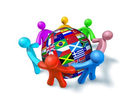 International Network Of World Cooperation Stock Illustration