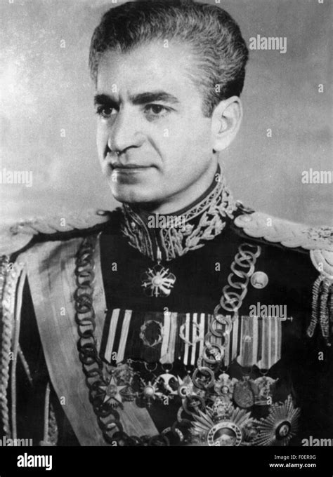 Mohammad Reza Pahlavi, emperor of Iran, 1950s Stock Photo, Royalty Free ...