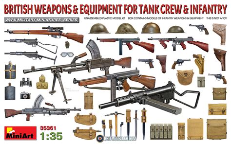 British Weapons & Equipment for Tank crews & Infantry (35361) 1:35 ...