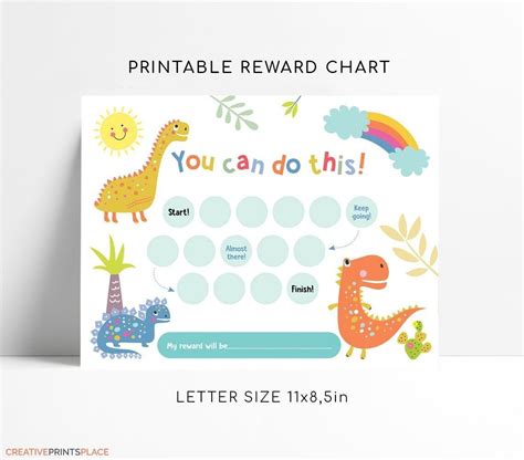 Printable Dinosaur Sticker Reward Chart Dino Reward Charts Dinosaur