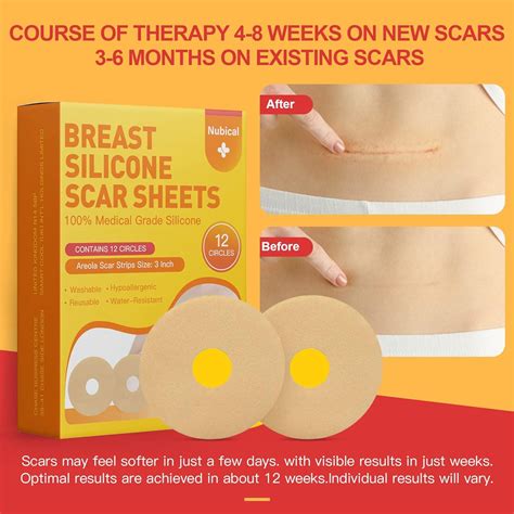 Silicone Scar Sheets For Breast 12 Pack Medical Post Surgery Treatment Areola Gel Circles 3