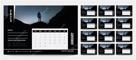 Premium Vector | 2023 Minimalist desk calendar design template