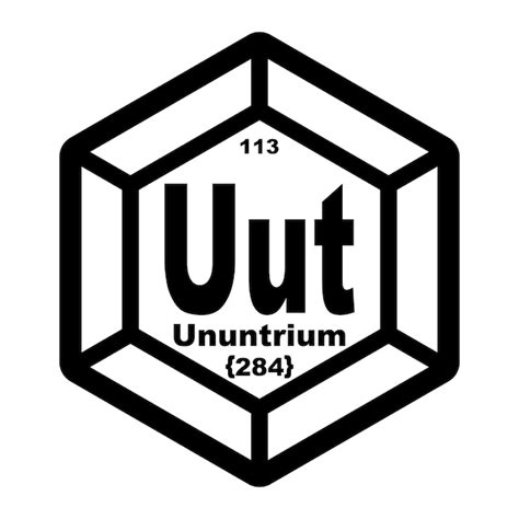 Premium Vector | Ununtrium chemistry iconchemical element in the ...