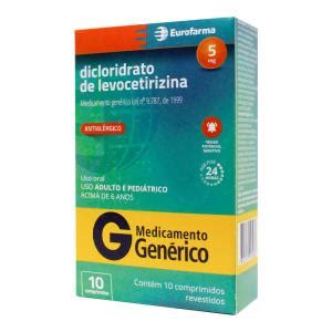 Dicloridrato De Levocetirizina Mg Comprimidos Eurofarma