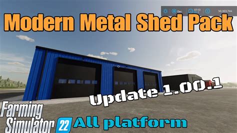 Modern Metal Shed Pack Update Mod Review For All Platforms On Fs