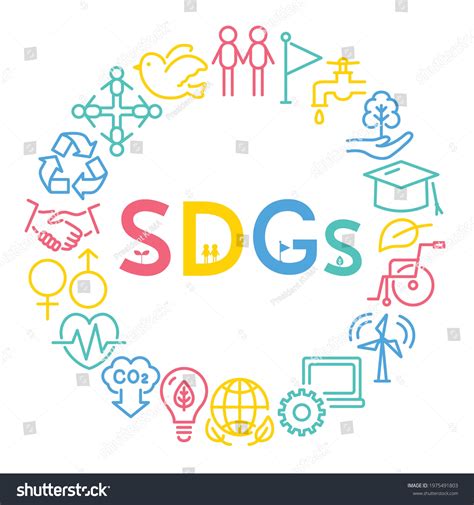 Sdgs Vector Logo Design Sustainable Development Stock Vektorgrafik