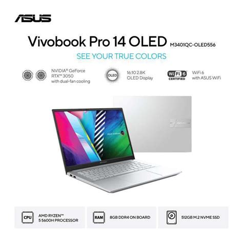 Jual Asus Vivobook Pro M Qc Oled Cool Silver Amd Ryzen