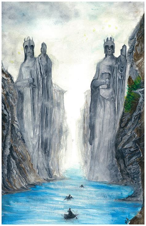 Gates Of Argonath Painting By Viny Mathew Fine Art America