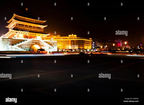 Bell Tower Xian China Stock Photo Alamy