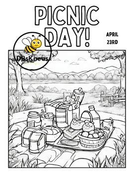 Picnic Day Coloring Page April By Dbsknees Tpt