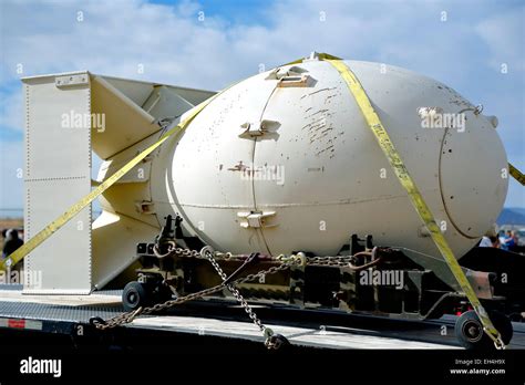 Replica of "Fat Man" atomic bomb, Trinity Site, New Mexico USA Stock ...