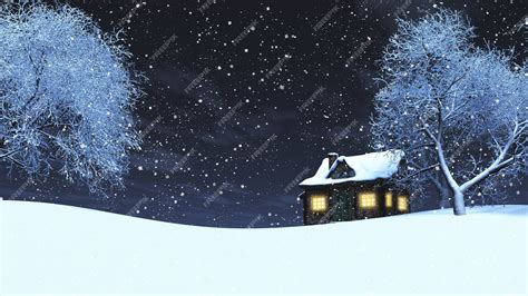 Snowy Night Background