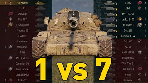 Ae Phase I Goes 1 Vs 7 In World Of Tanks Youtube