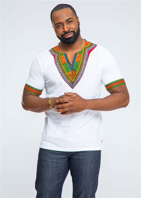 African Attire Mens African Print Dashiki T Shirt Diyanu