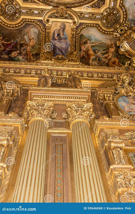 The Interior of Opera Palace Garnier in Paris, France Stock Photo ...