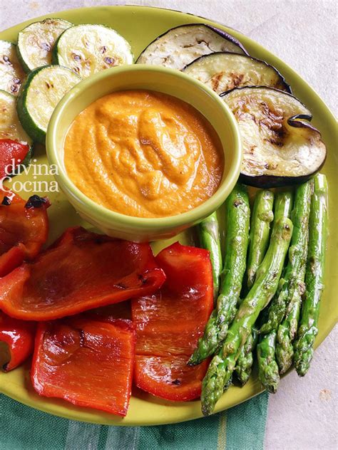 Verduras A La Plancha Con Salsa Romesco Divina Cocina