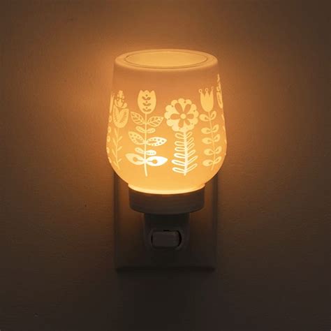 Mini Calentador Folk Flowers Scentsy Electric Candle Warmers Wax