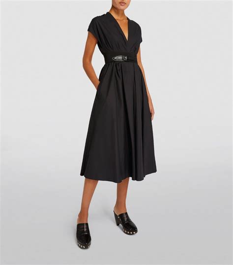 Womens Ala A Black Belted Midi Dress Harrods Uk