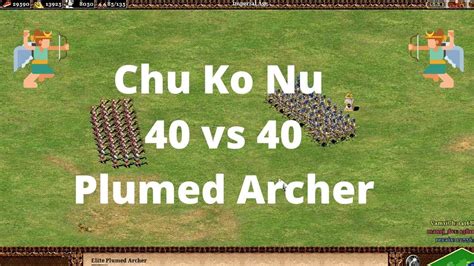 Aoe Elite Chu Ko Nu Vs Elite Plumed Archer Youtube