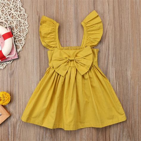 Beb S Se Viste Ni Os Baby Girl Bowknot De La Colmena Del Vestido Del