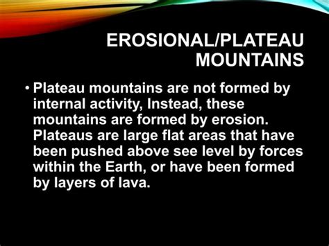 Mountains 5 Types Ppt