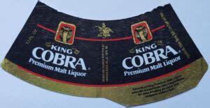 Drink Label Cobra King Premium Malt Liquor Anheuser Busch InBev