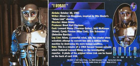 My Life In The Glow Of The Outer Limits Episode Spotlight I Robot