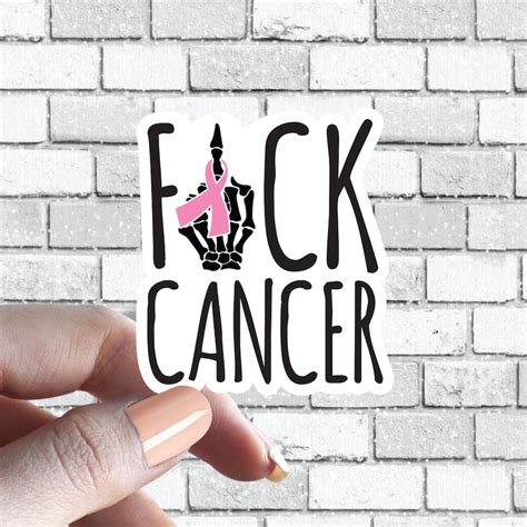 Fuck Cancer Sticker Decal Etsy