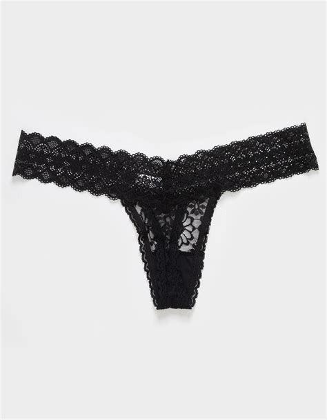 Full Tilt Lace Thong Black Tillys