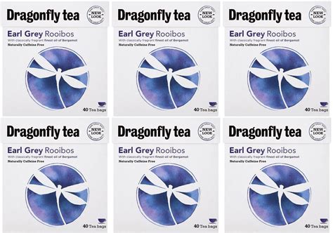 2 Pack Dragonfly Tea Earl Grey Rooibos Tea 40 Bag 2 PACK