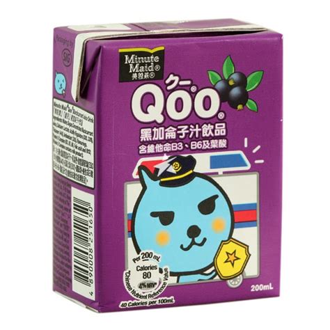 Qoo 美粒果酷儿黑加仑子汁饮品 200ml Pack Of 6 星集市