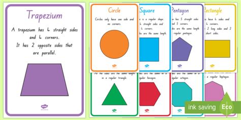 2d Shape Information Poster Teacher Made