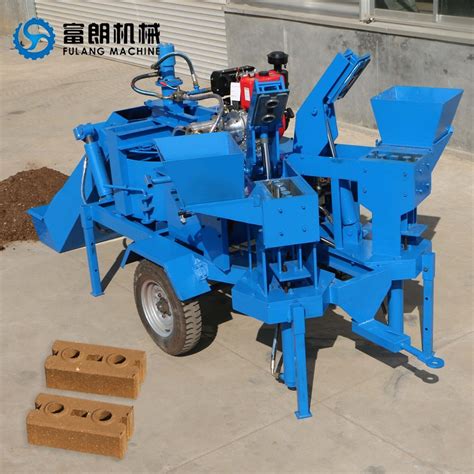 Small Mobile Red Soil Compressed Earth Clay Interlocking Block Making