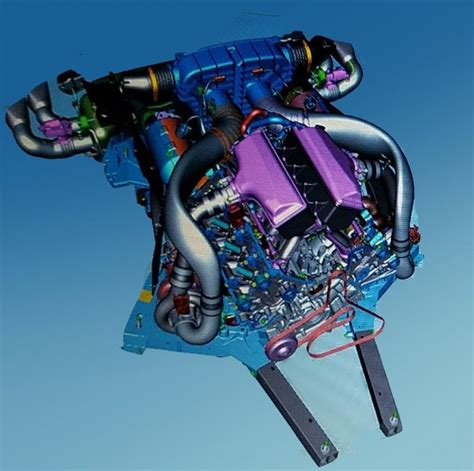 More Cad Images Show The Mid Engined C8 Corvette S Twin Turbo Dohc Lt7 In All Its Digital