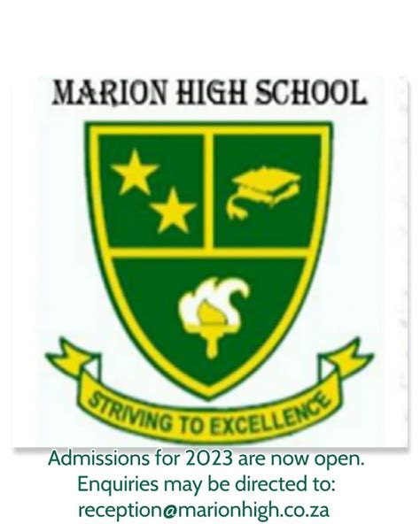 Admissions 2023 Now Open Marion High School